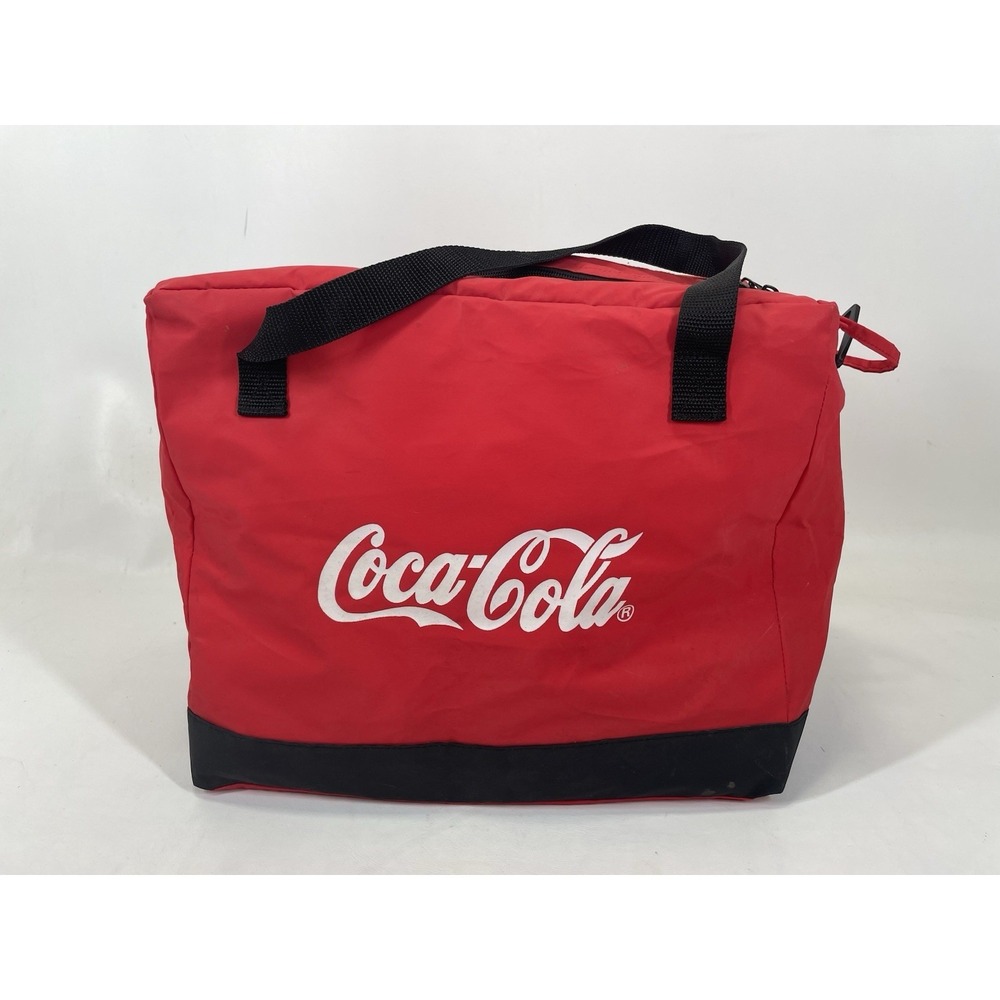Coca‎ Cola Insulated Cooler Bag With Fold Out Picnic Tray Table Red Vintage 2000